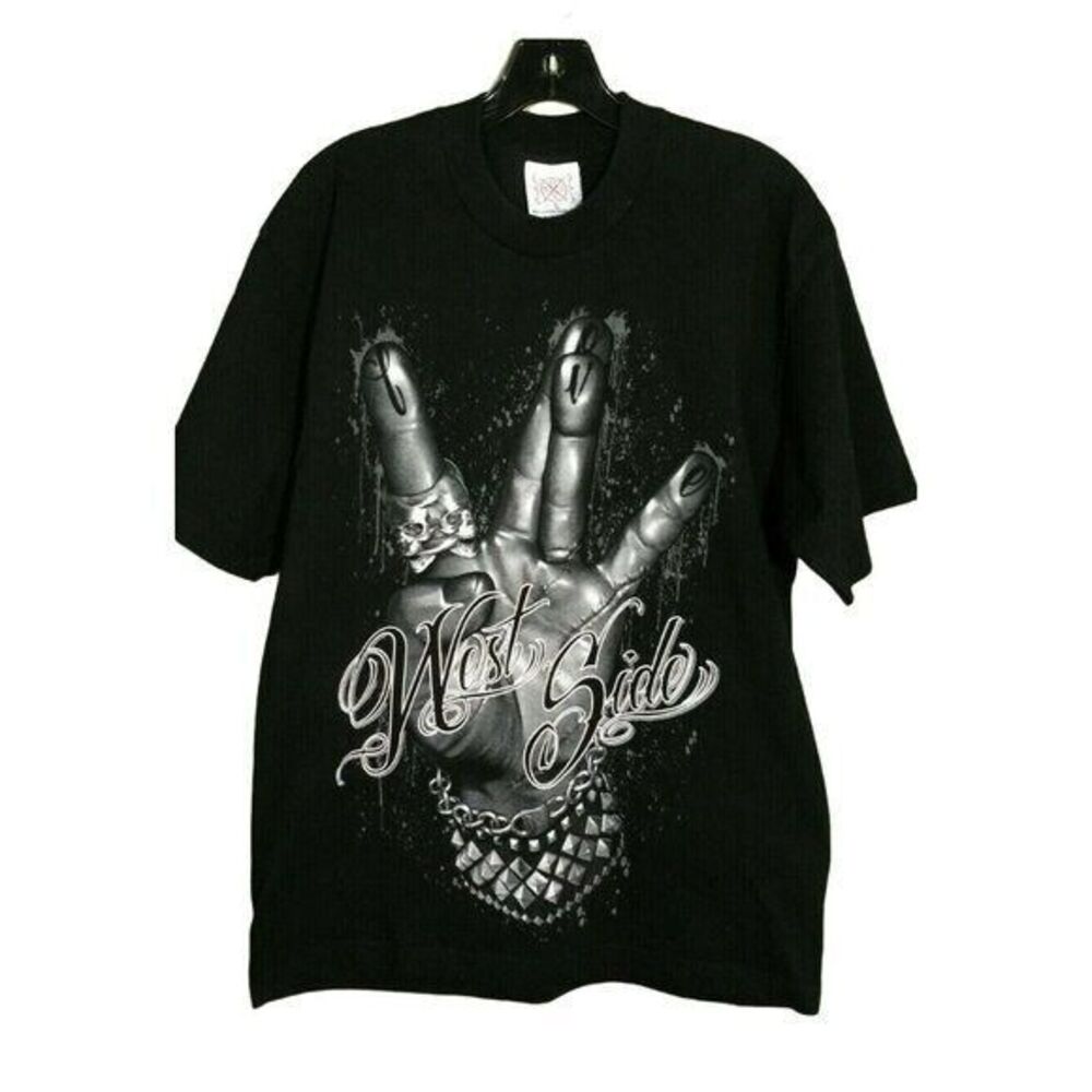 VTG 90s West Side Hip-Hop Gangster Tupac Ice Cube WC Bow Down Rap Graphic Tee